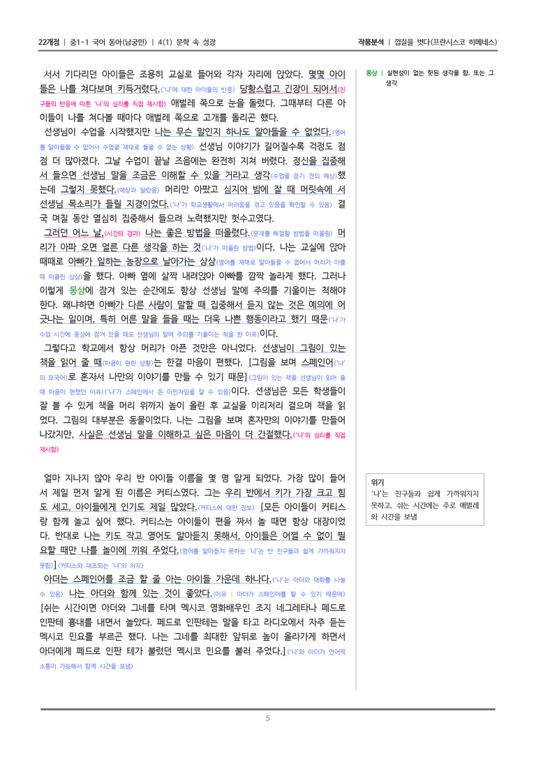[22개정] 중1-1 동아(남) 4(1) 문학 속 성장_작품분석_preview_5