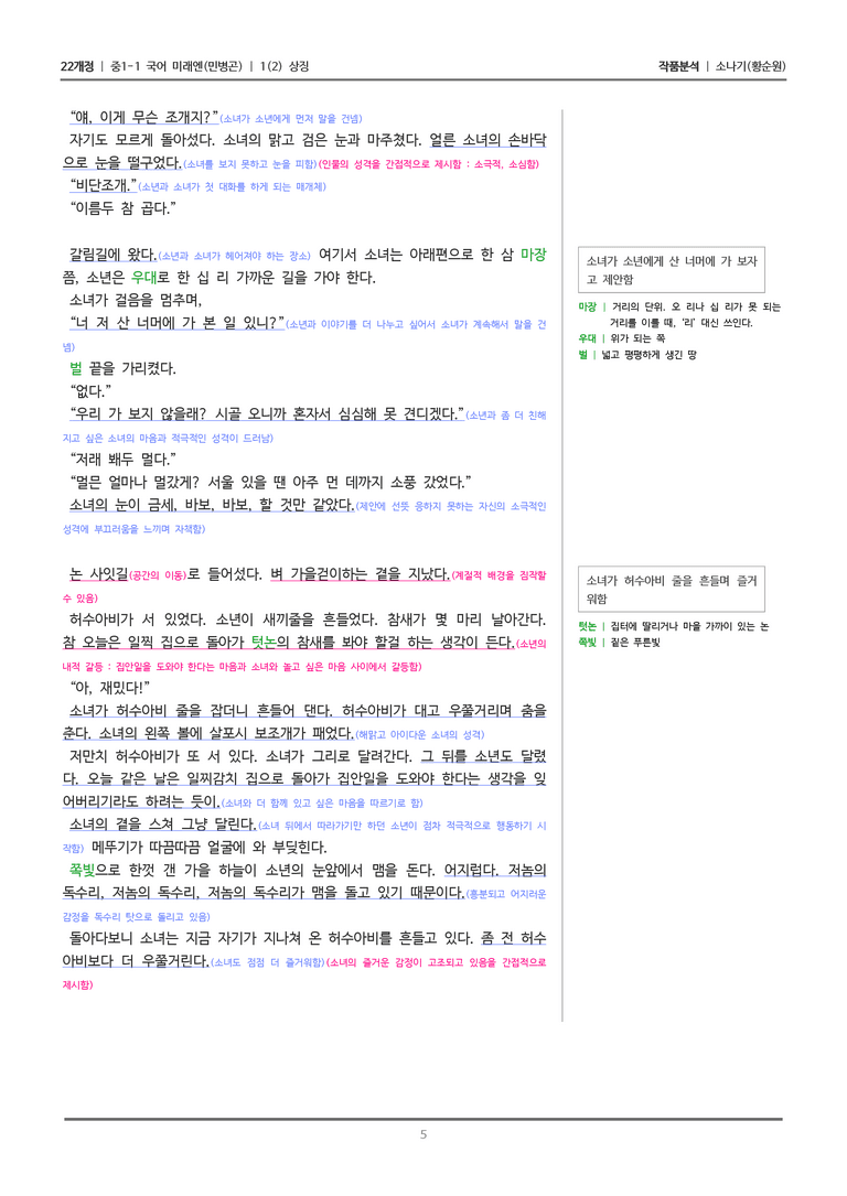 [22개정] 중1-1 미래엔(민) 1(2) 상징_작품 분석_preview_5