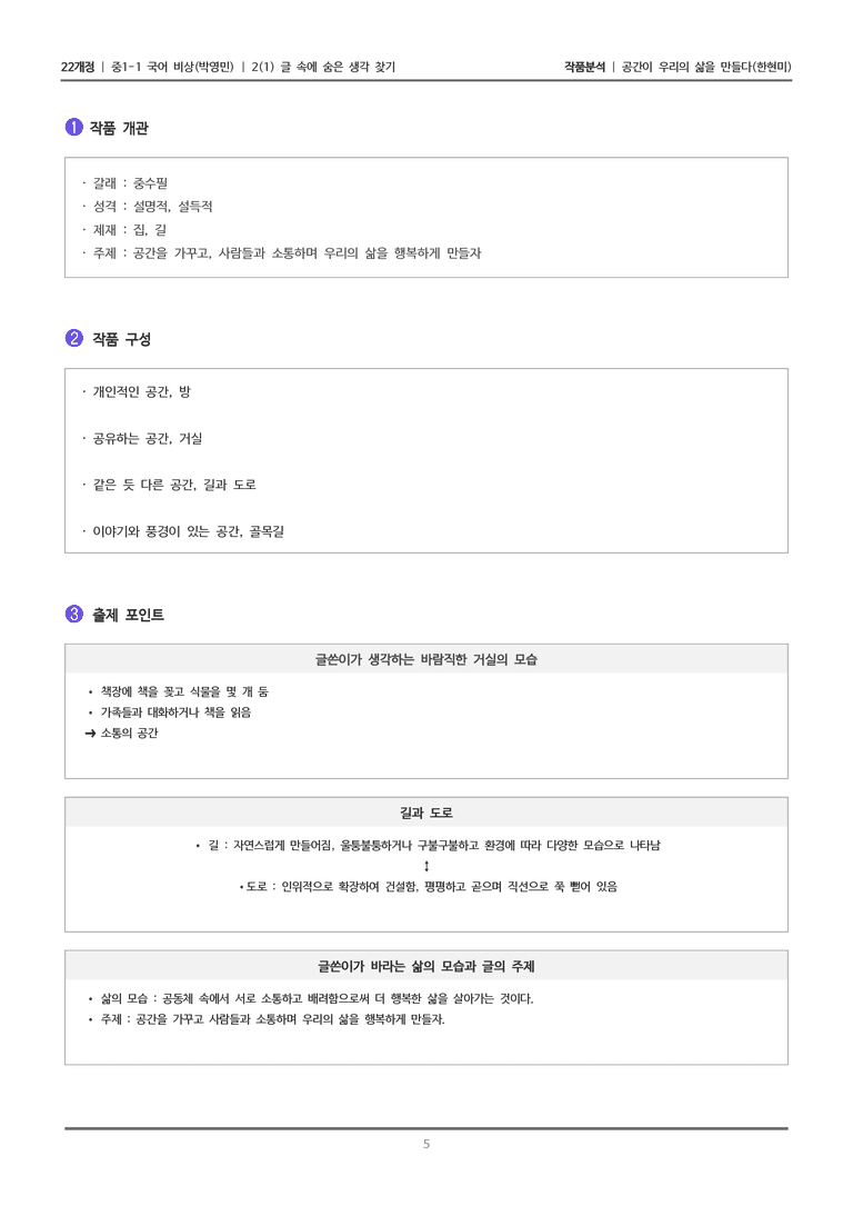 [22개정] 중1-1 비상(박영) 2(1) 글 속에 숨은 생각 찾기_작품 분석_preview_5