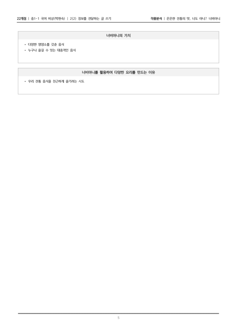 [22개정] 중1-1 비상(박현) 2(2) 정보를 전달하는 글 쓰기_작품 분석_preview_5
