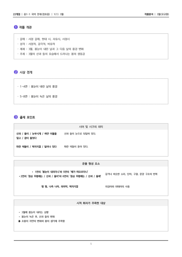 [22개정] 중1-1 천재(정) 1(1) 3월_작품 분석_preview_5