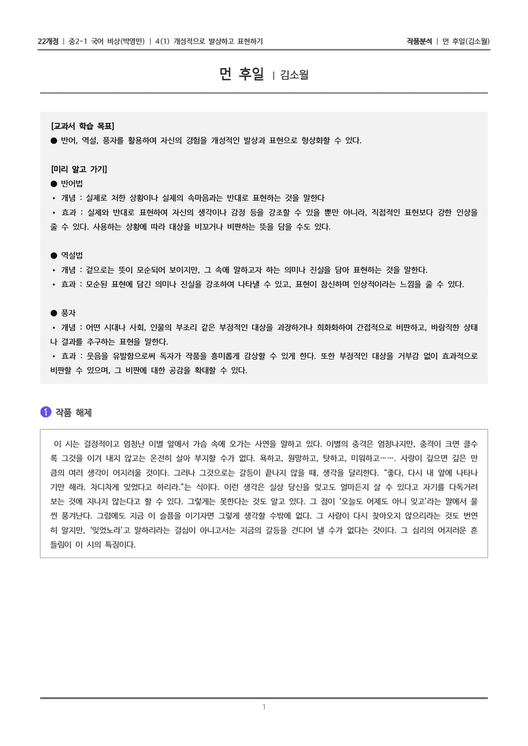 [22개정] 중2-1 비상(박영) 4(1) 개성적으로 발상하고 표현하기_작품분석 1_preview_1