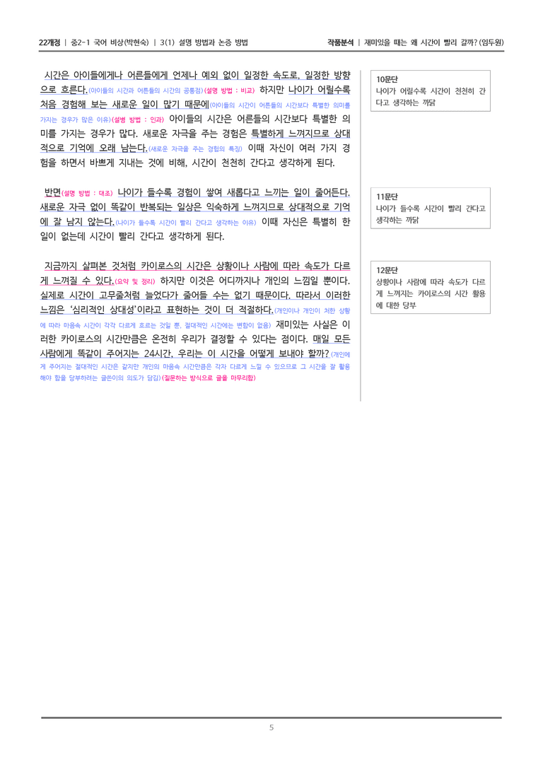 [22개정] 중2-1 비상(박현) 3(1) 설명 방법과 논증 방법_작품분석 1_preview_5