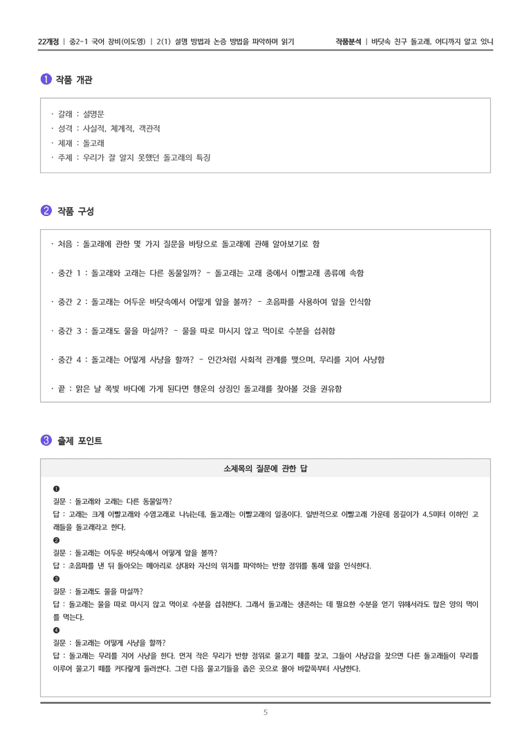 [22개정] 중2-1 창비(이) 2(1) 설명 방법과 논증 방법을 파악하며 읽기_작품분석 1_preview_5