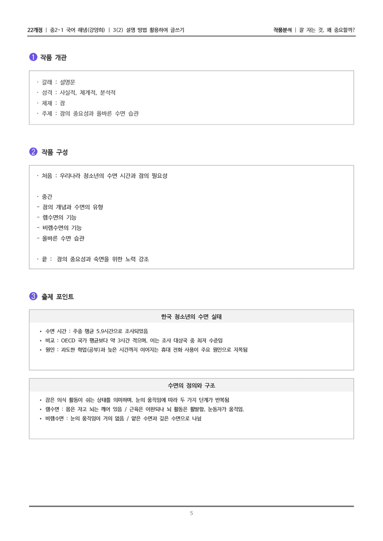 [22개정] 중2-1 해냄(강) 3(2) 설명 방법 활용하여 글쓰기_작품분석_preview_5