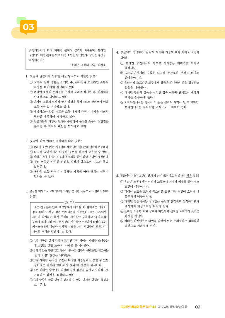 사회·문화 분야의 글_기출 적중 문제02_preview_2