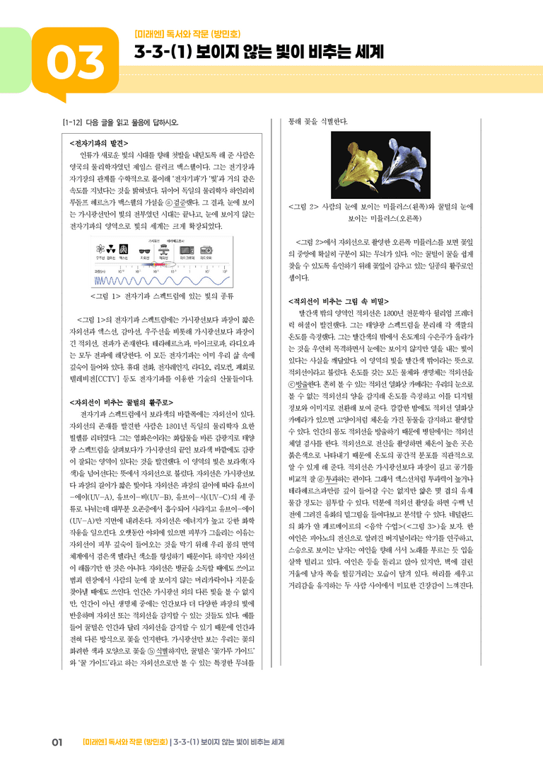 과학·기술 분야의 글_보이지 않는 빛이 비추는 세계_기출 적중 문제01_preview_1