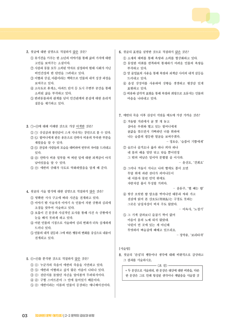 2-2 문학의 감상과 비평_고난도 심화문제_preview_3
