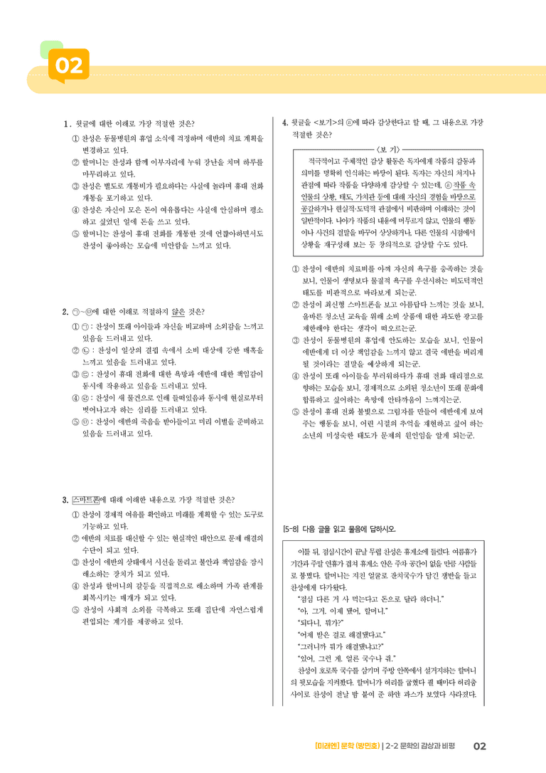 2-2 문학의 감상과 비평_실전 모의고사_preview_2