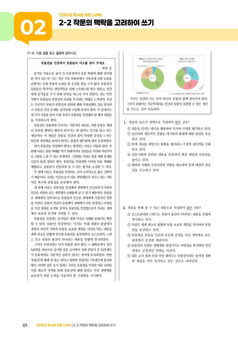 2-2 작문의 맥락을 고려하여 쓰기_실전 모의고사01_preview_1