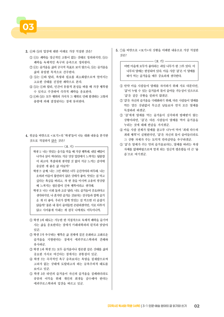 3-1 인문·예술 분야의 글 읽기와 쓰기_고난도 심화문제_preview_2