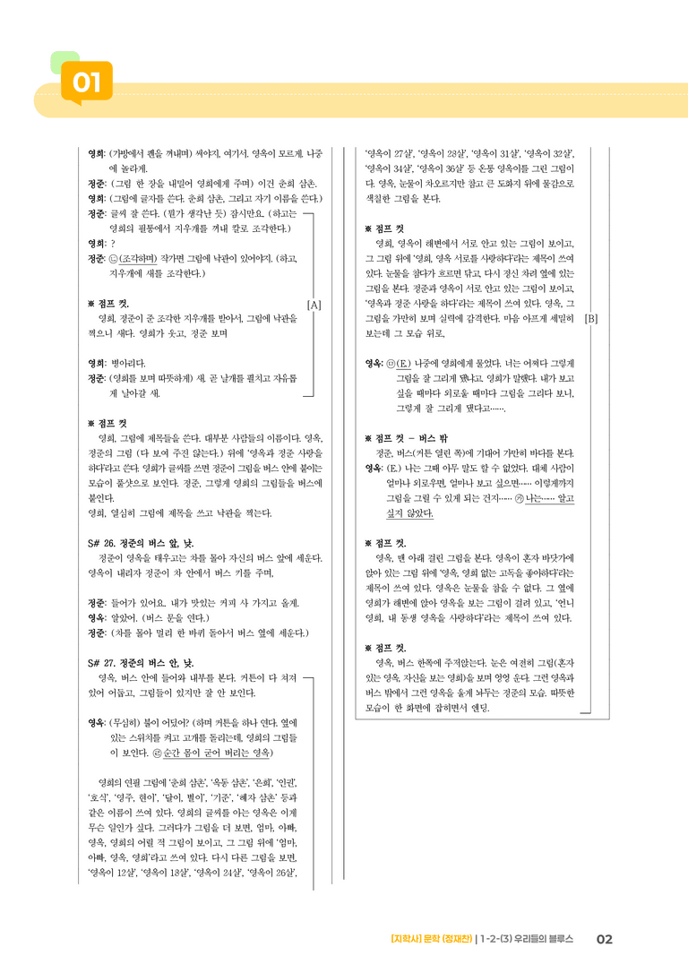 1-2 문학의 갈래와 맥락_우리들의 블루스_기출 적중 문제02_preview_2