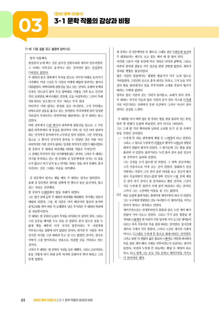 3-1 문학 작품의 감상과 비평_고난도 심화문제_preview_1
