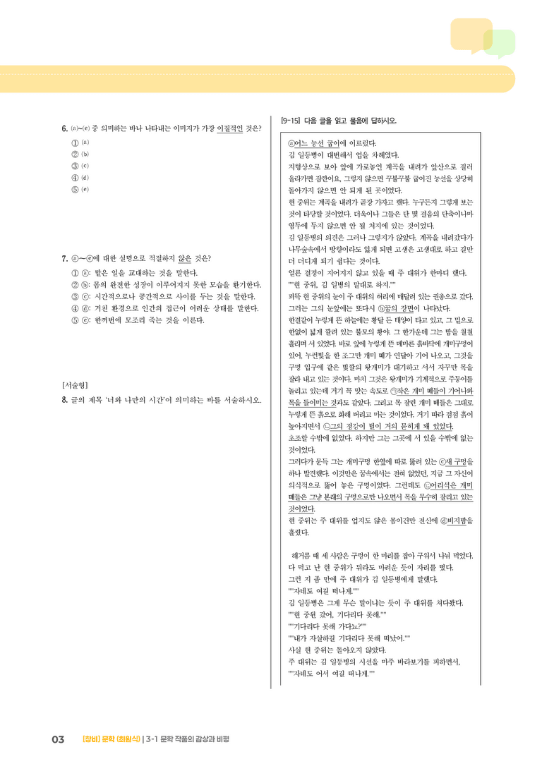 3-1 문학 작품의 감상과 비평_고난도 심화문제_preview_3