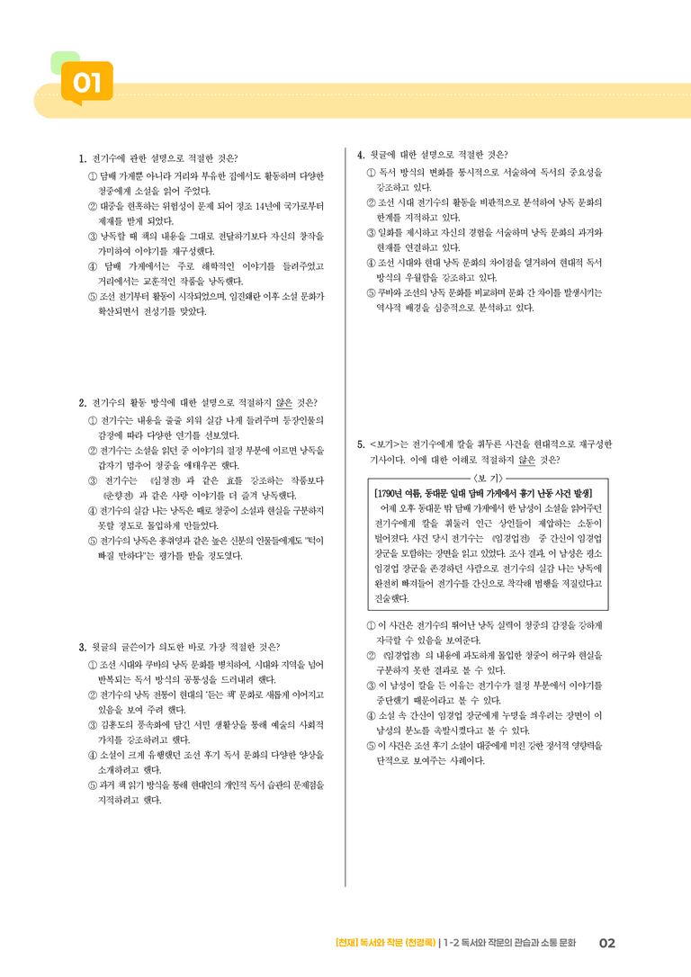 1-2 독서와 작문의 관습과 소통 문화_기출 적중 문제02_preview_2