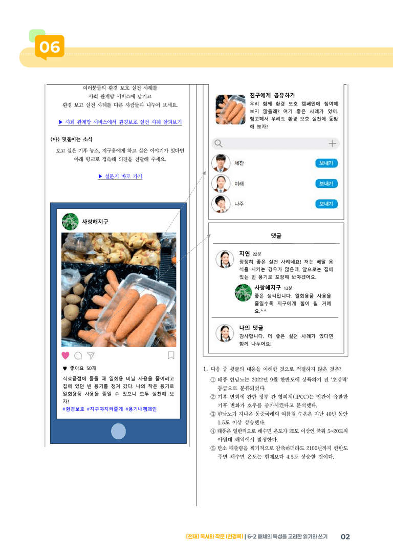 6-2 매체의 특성을 고려한 읽기와 쓰기_기출 적중 문제03_preview_2
