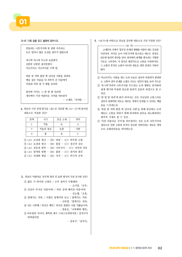 1-1 문학의 미적 가치_첫사랑_기출 적중 문제01_preview_2
