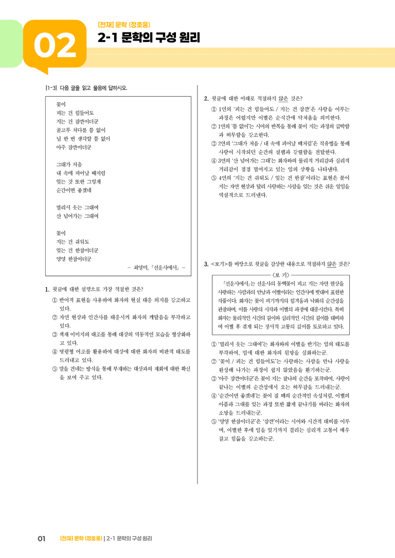 2-1 문학의 구성 원리_기출 적중 문제01_preview_1