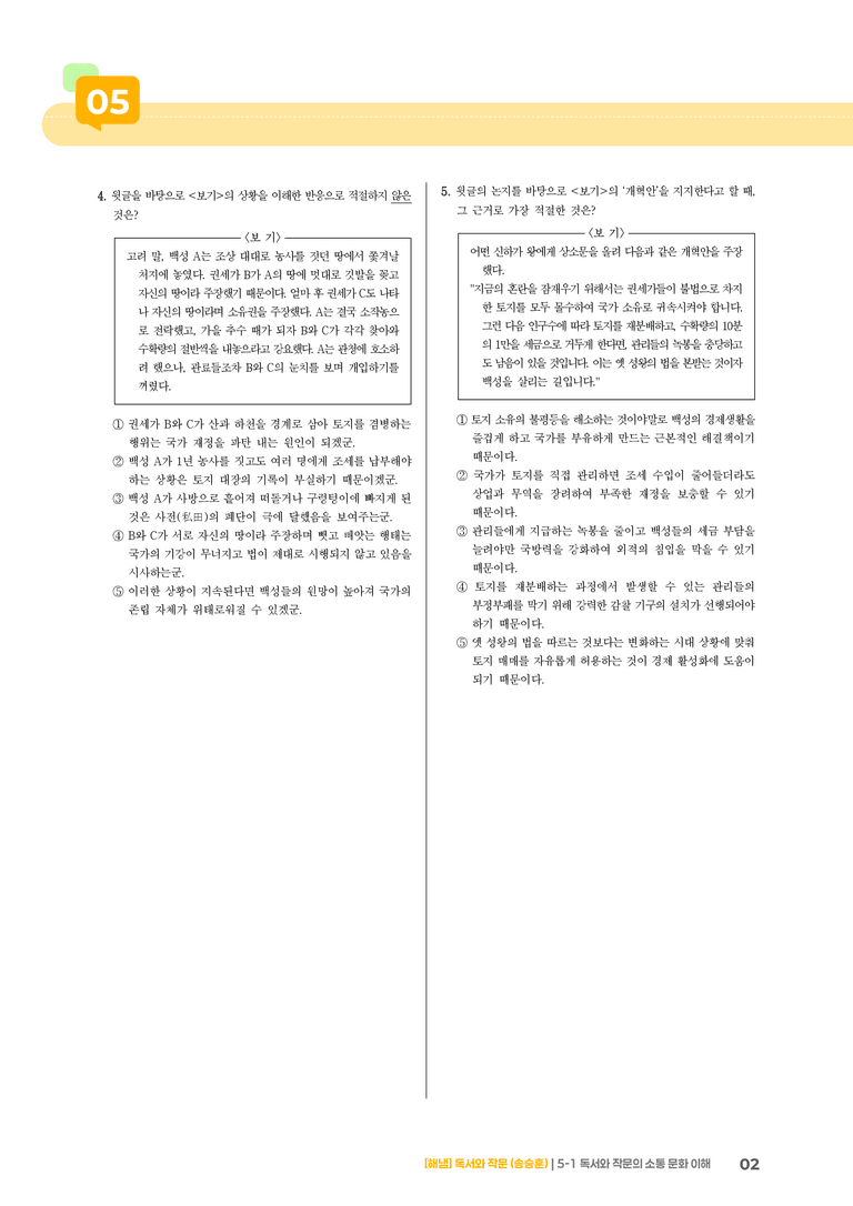 5-1 독서와 작문의 소통 문화 이해_고난도 심화문제_preview_2