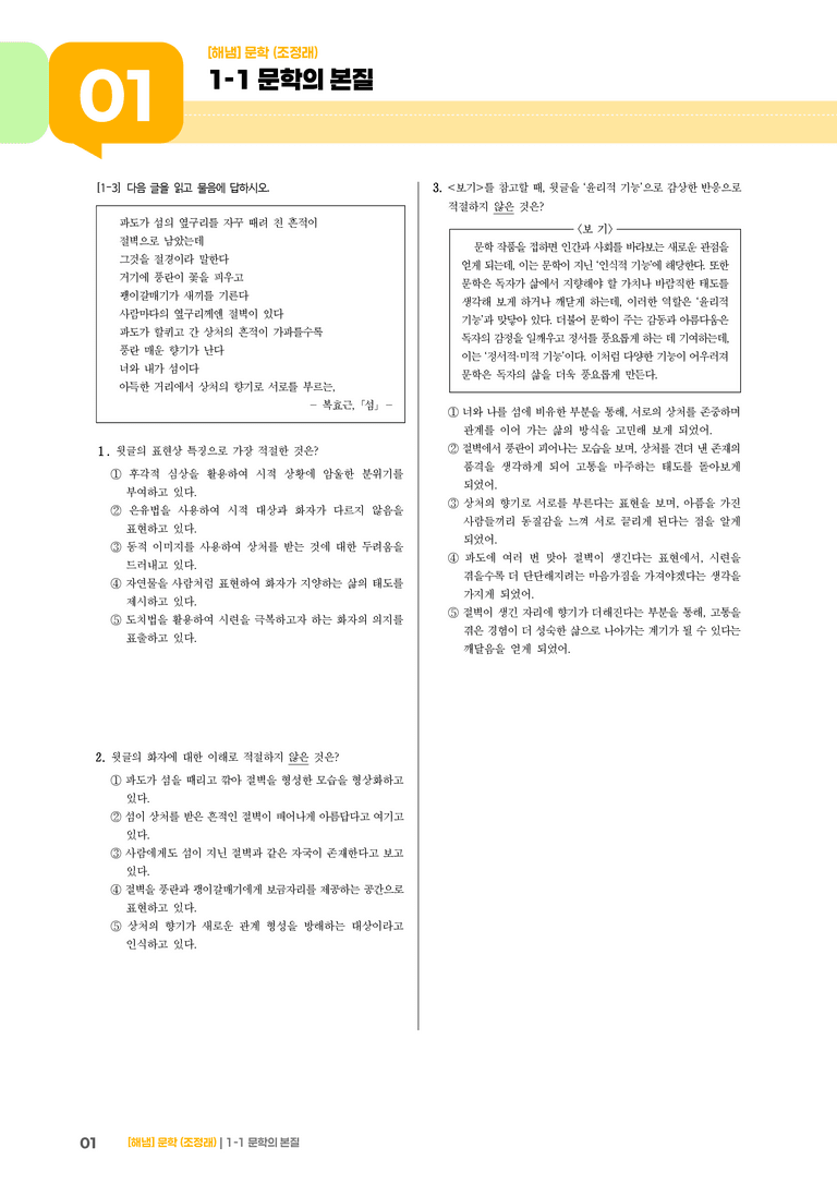 1-1 문학의 본질_기출 적중 문제01_preview_1