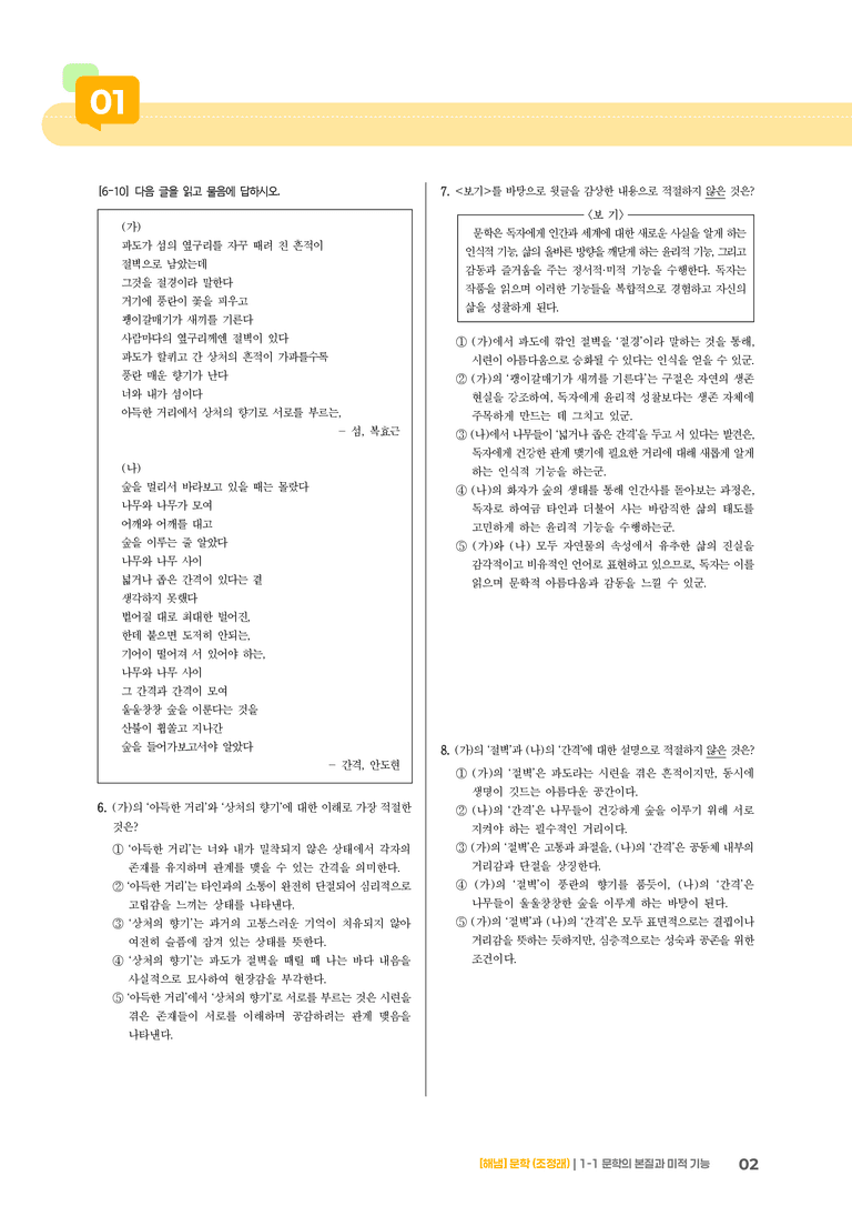 1-1 문학의 본질_문학의 본질과 미적 기능_기출 적중 문제02_preview_2