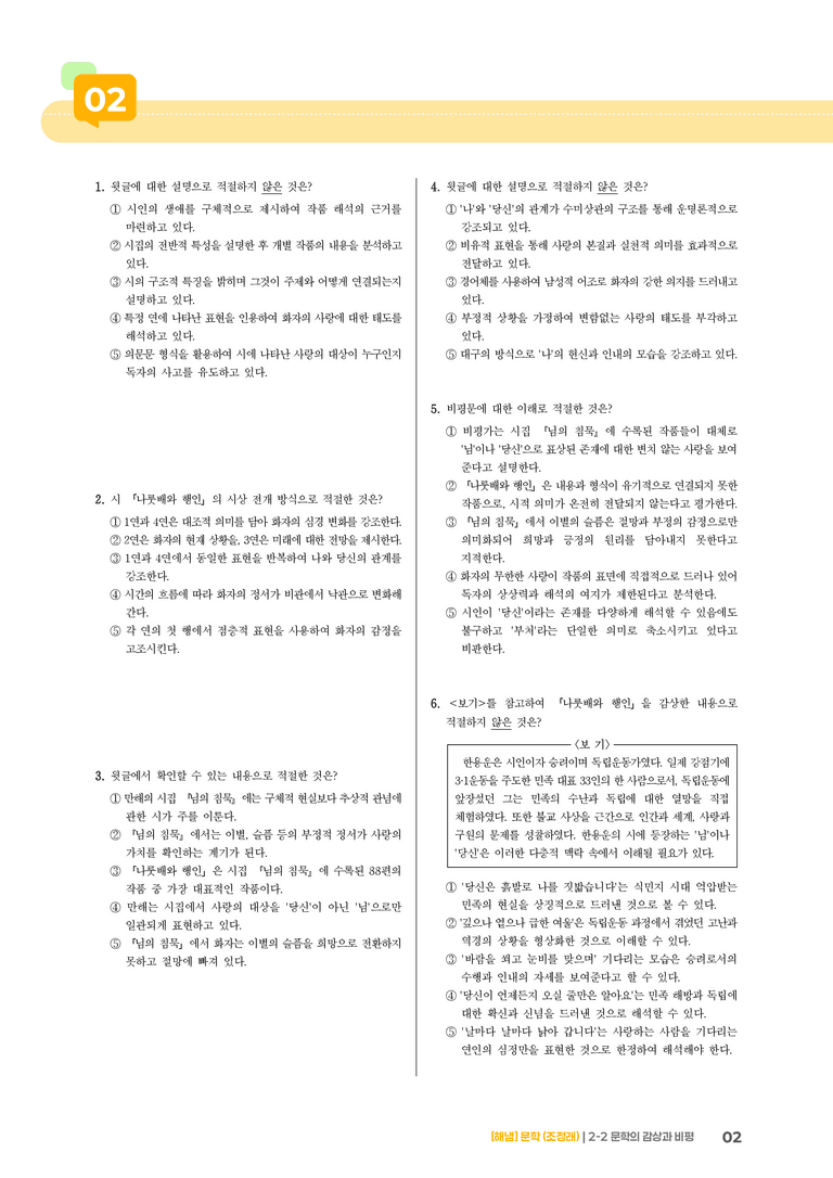 2-2 문학의 감상과 비평_기출 적중 문제02_preview_2