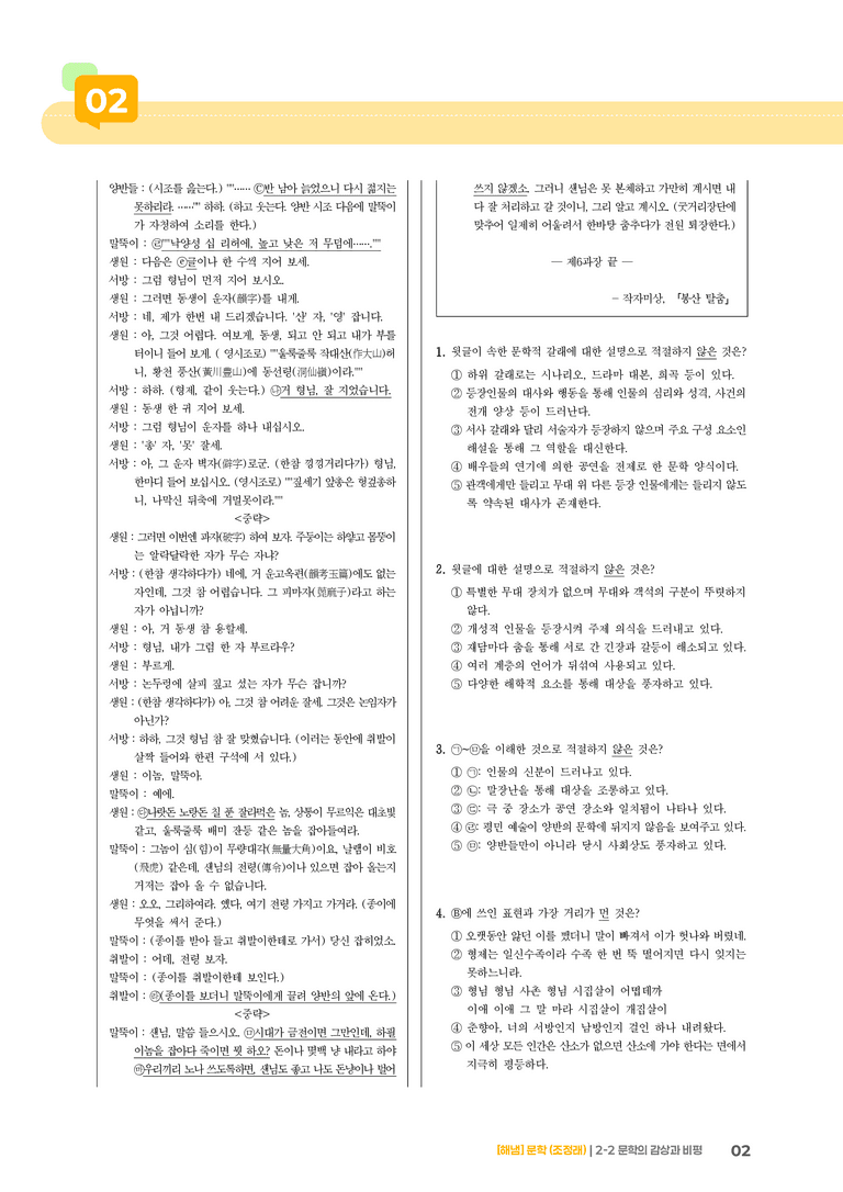 2-2 문학의 감상과 비평_고난도 심화문제_preview_2