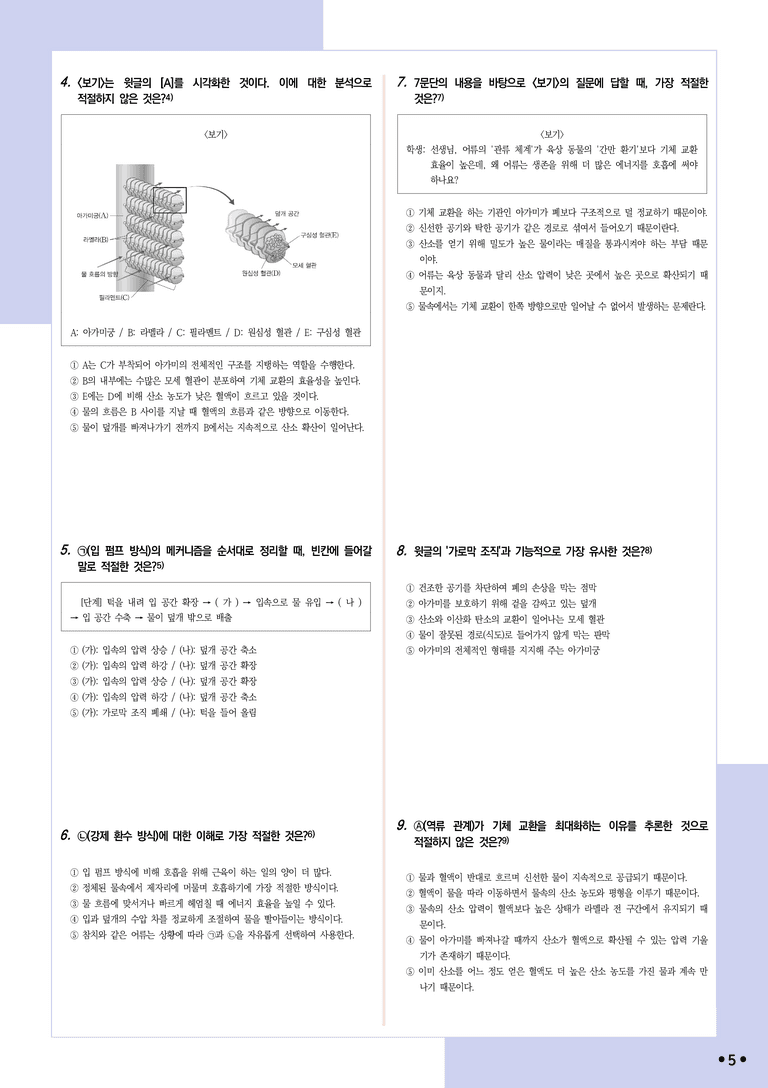[2027 수능특강 독서] 적용학습 과학기술 03 수생 동물의 호흡_분석+문제_preview_5