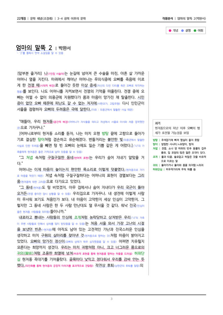 3-4 광복 이후의 문학_엄마의 말뚝 2_작품분석_preview_3