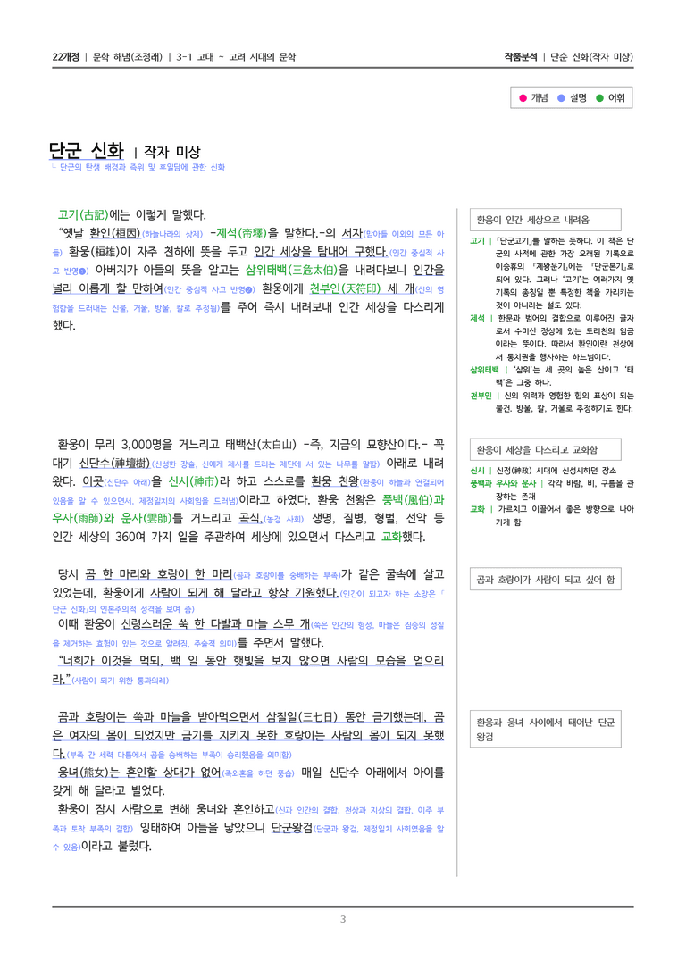 3-1 고대~고려 시대의 문학_단군 신화_작품분석_preview_3