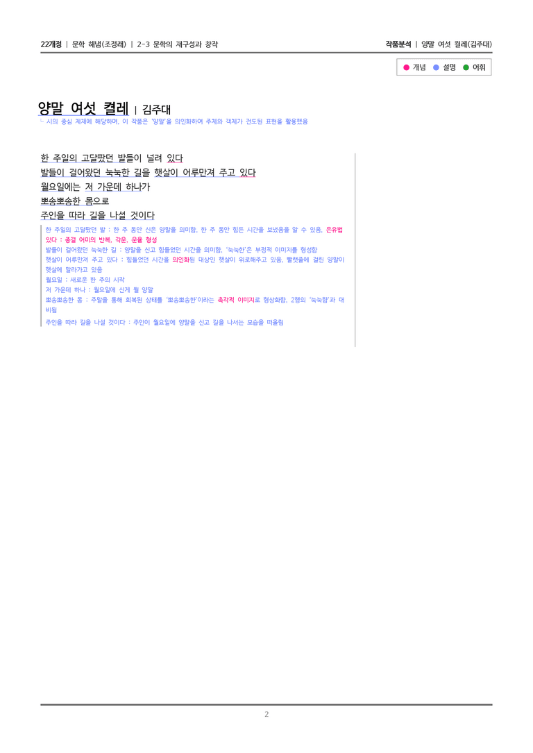 2-3 문학의 재구성과 창작_양말 여섯 켤레 - 번짐_작품분석_preview_2