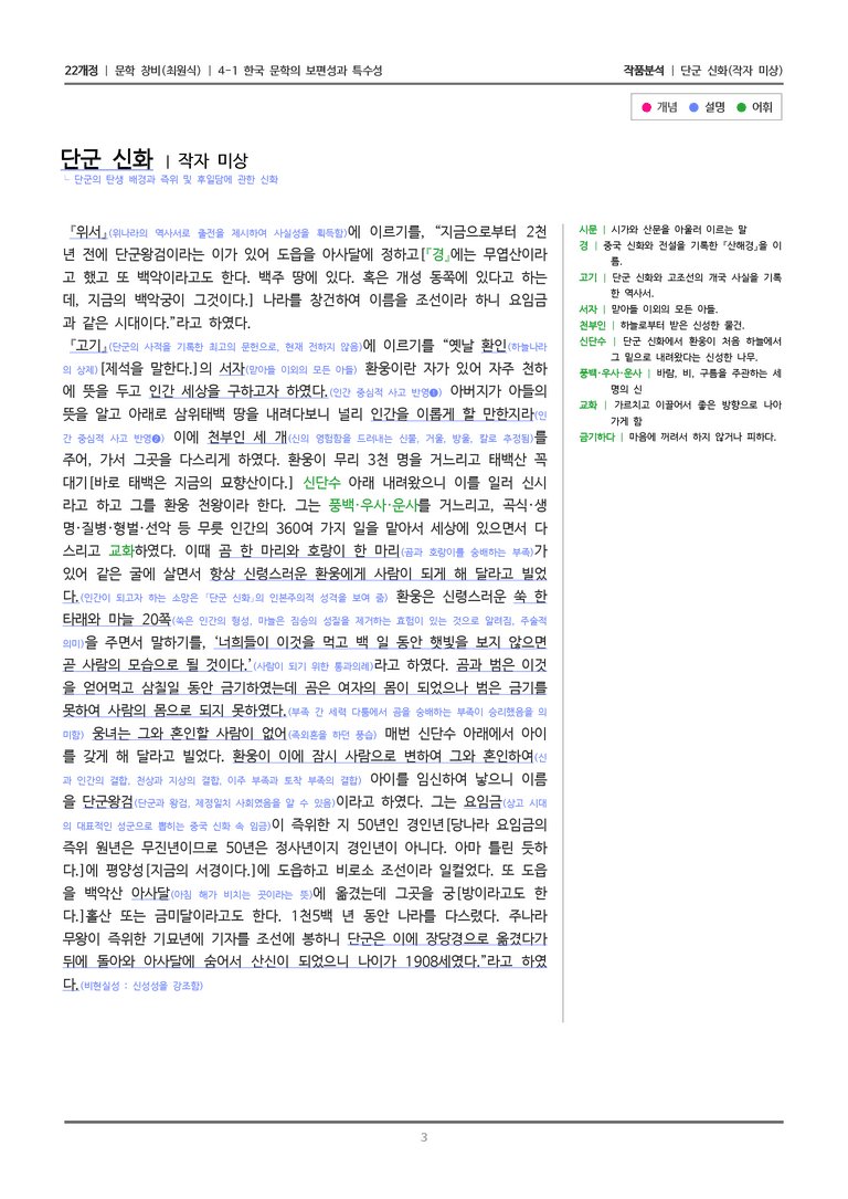 4-1 한국 문학의 보편성과 특수성_단군 신화_작품분석_preview_3