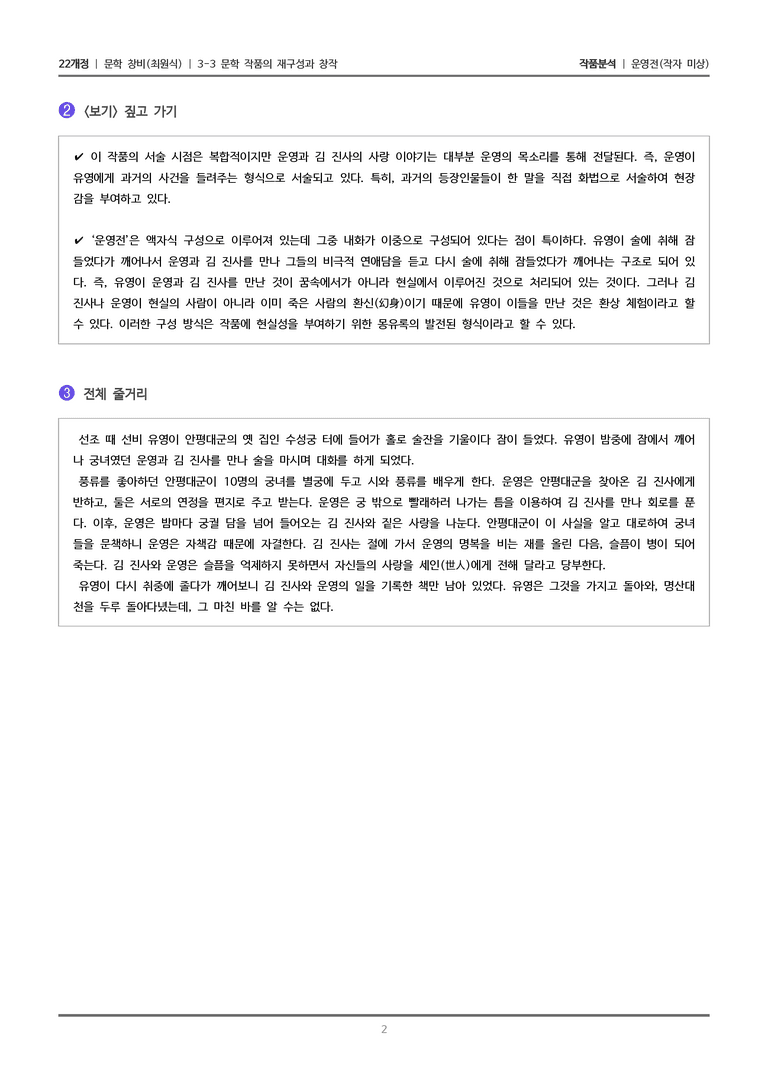 3-3 문학 작품의 재구성과 창작_운영전_작품분석_preview_2