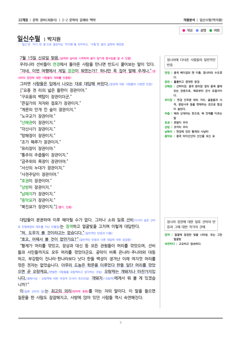 2-2 문학의 갈래와 맥락_일신수필_작품분석_preview_3