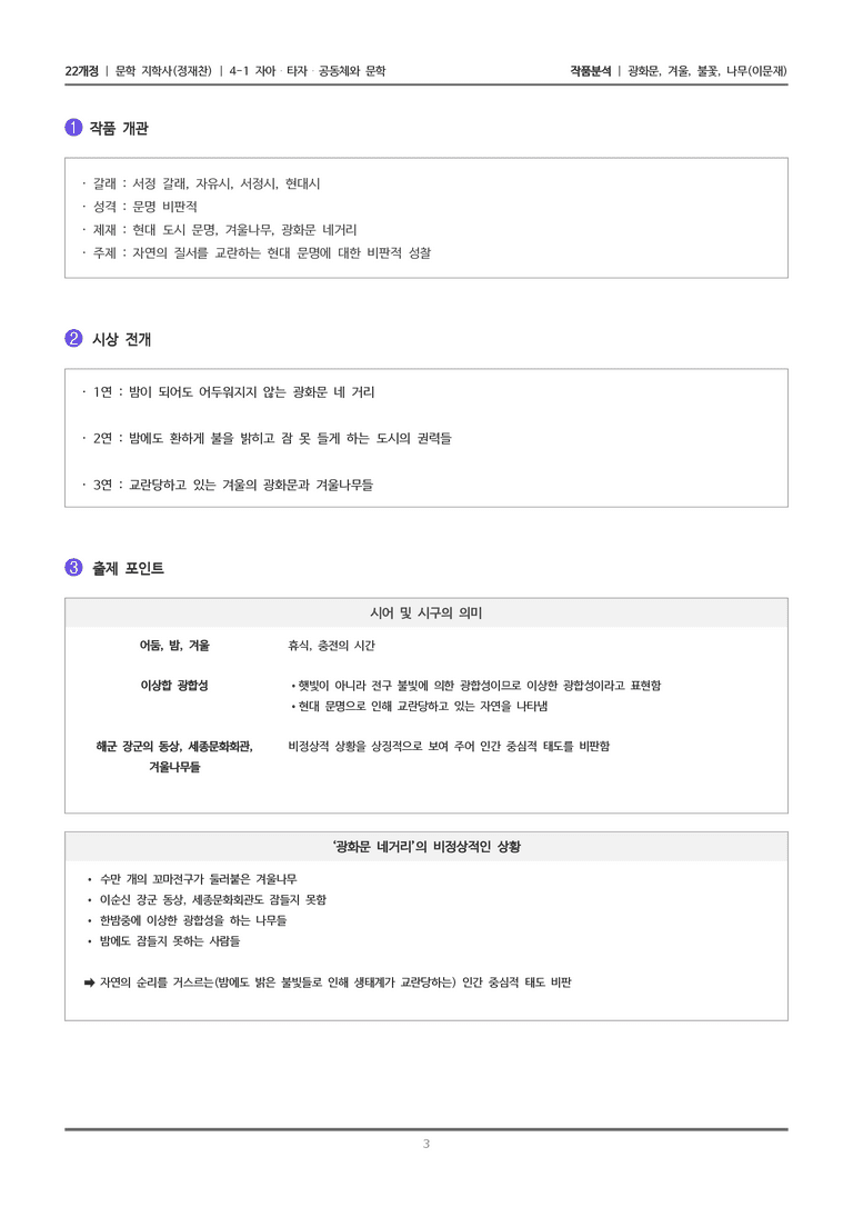 자아·타자·공동체와 문학_광화문, 겨울, 불꽃, 나무_작품분석_preview_3