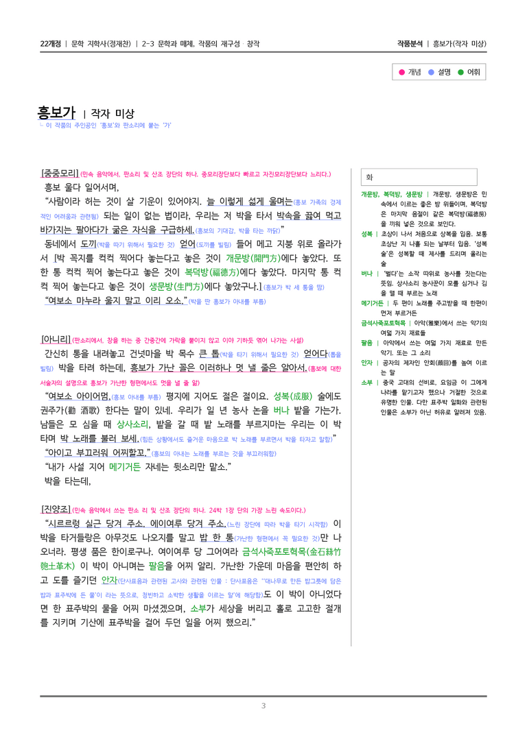 2-3 문학과 매체, 작품의 재구성 창작_흥보가_작품분석_preview_3