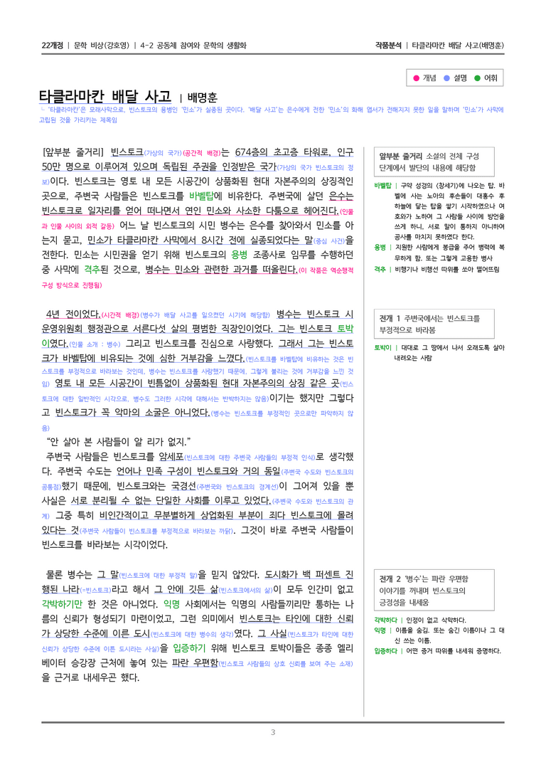 4-2 공동체 참여와 문학의 생활화_타클라마칸 배달 사고_작품분석_preview_3