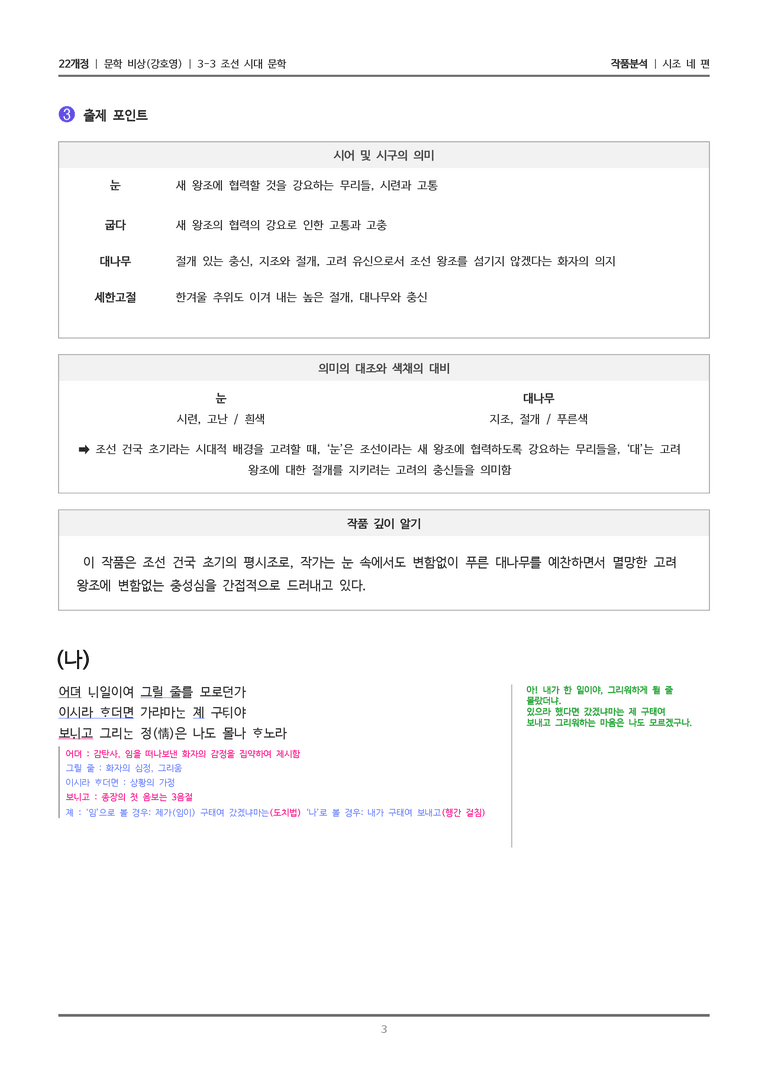 3-3 조선 시대 문학_시조 네 편_작품분석_preview_3