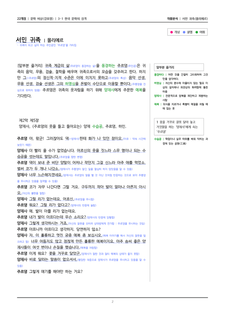 3-1 한국 문학의 성격_서민 귀족_작품분석_preview_2