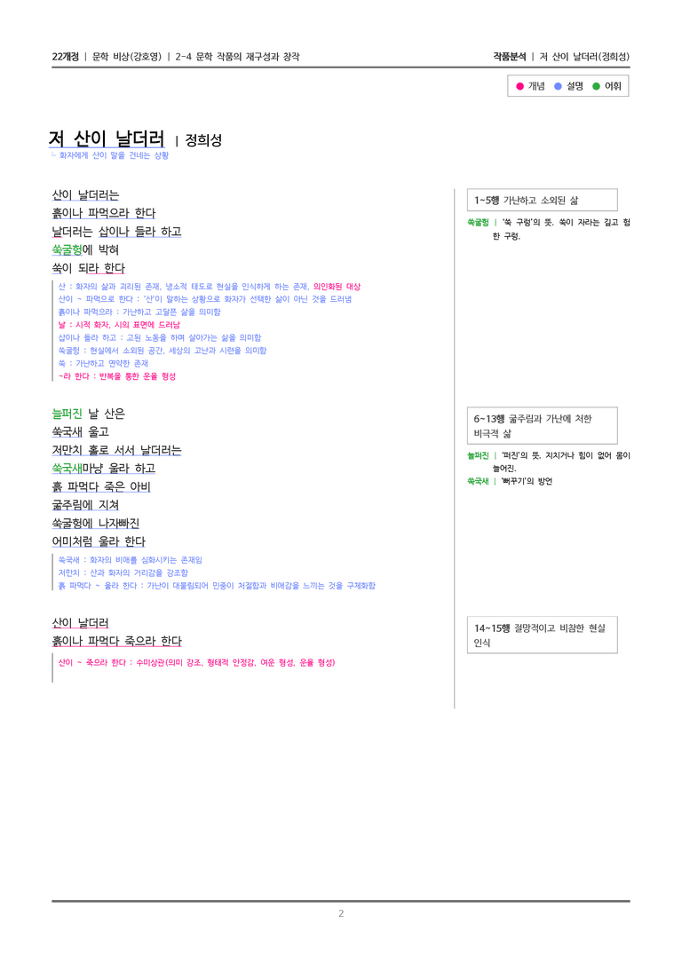 2-4 문학 작품의 재구성과 창작_저 산이 날더러_작품분석_preview_2
