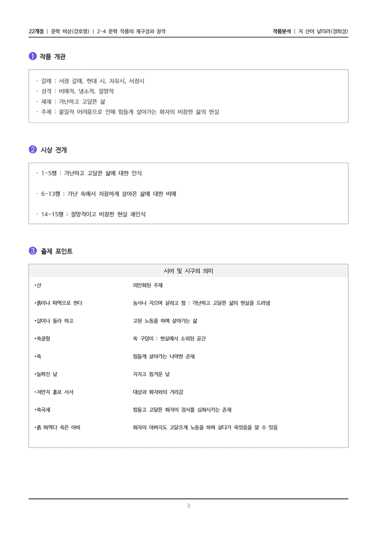 2-4 문학 작품의 재구성과 창작_저 산이 날더러_작품분석_preview_3
