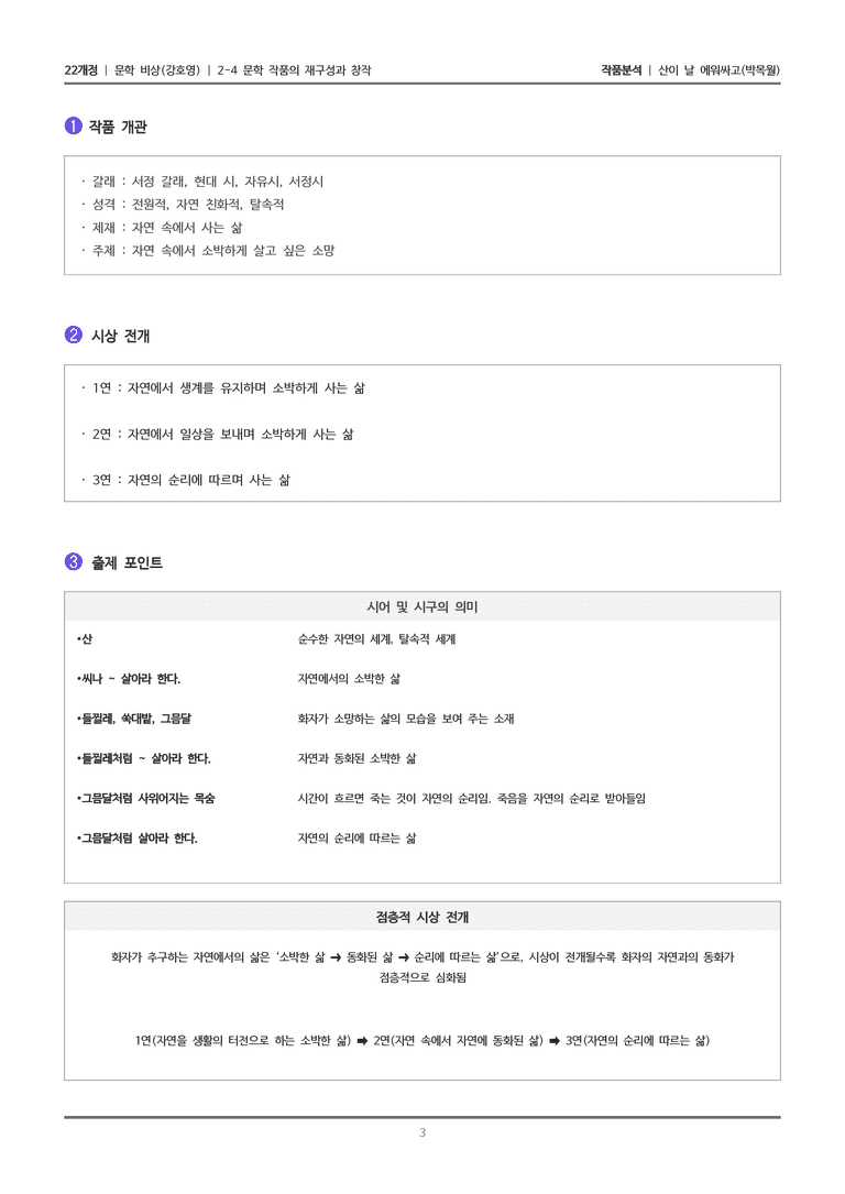 2-4 문학 작품의 재구성과 창작_산이 날 에워싸고_작품분석_preview_3