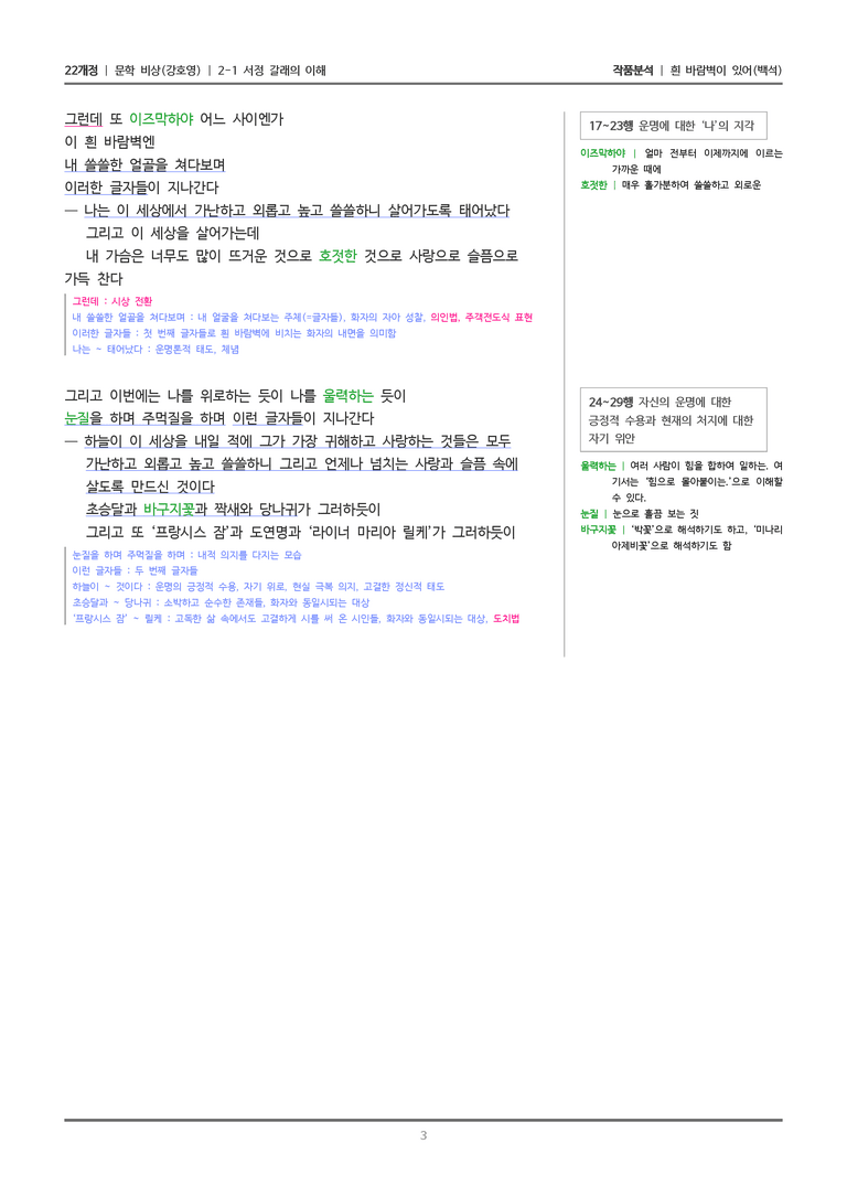 2-1 서정 갈래의 이해_흰 바람벽이 있어_작품분석_preview_3