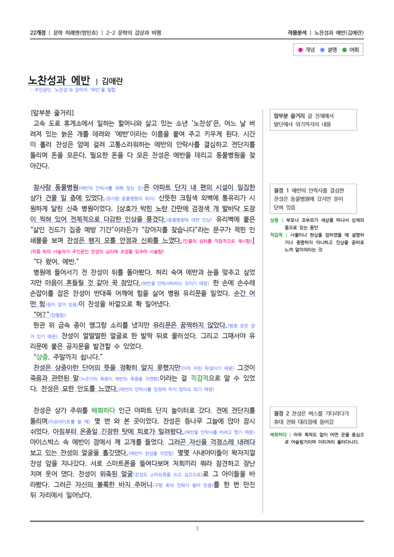 2-2 문학의 감상과 비평_노찬성과 에반_작품분석_preview_3