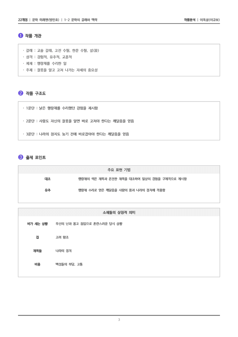 1-2 문학의 갈래와 맥락_이옥설_작품분석_preview_3