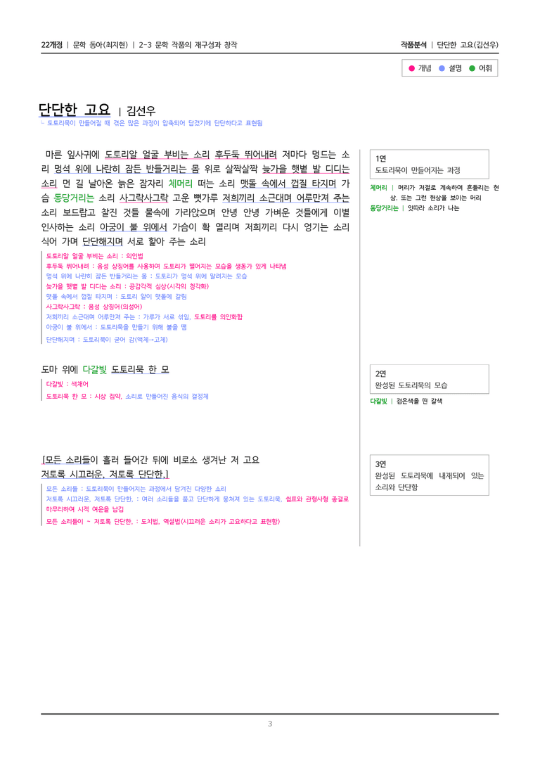 문학 작품의 재구성과 창작_단단한 고요_작품분석_preview_3