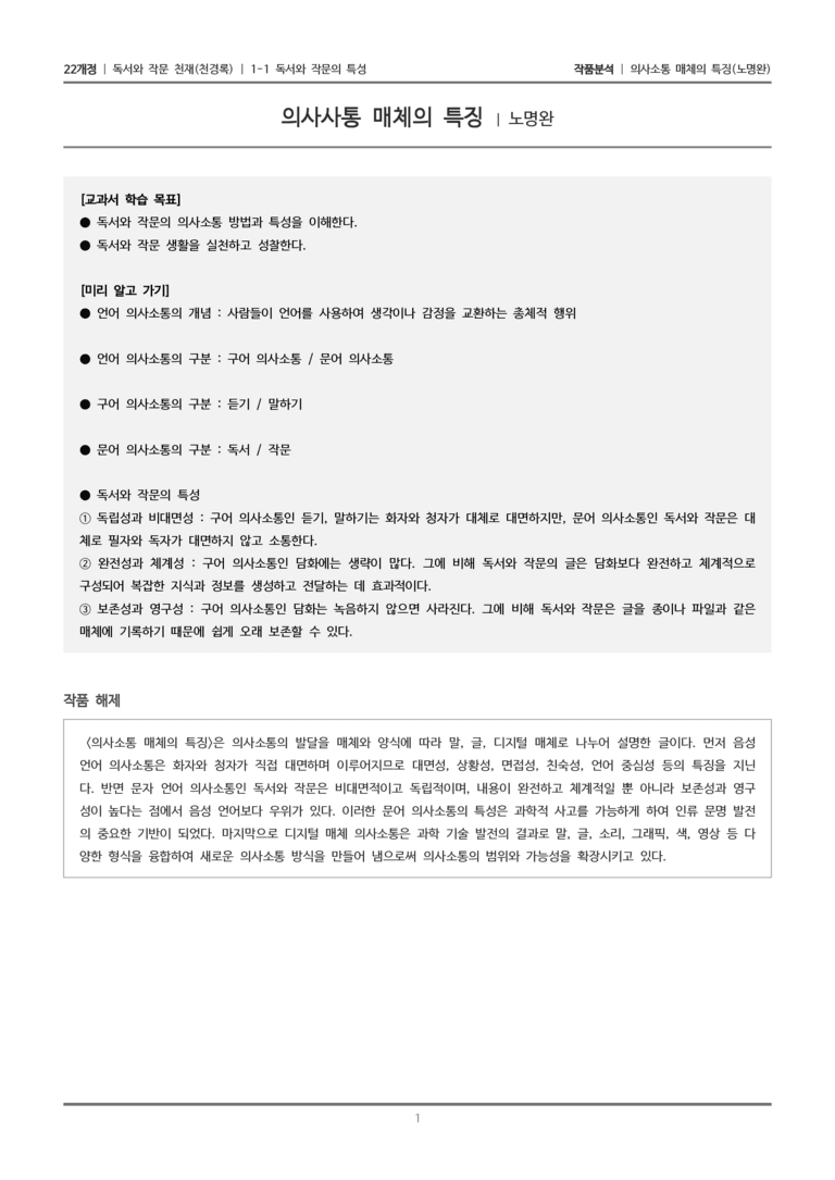 1-1 의사소통 매체의 특징_작품분석_preview_1