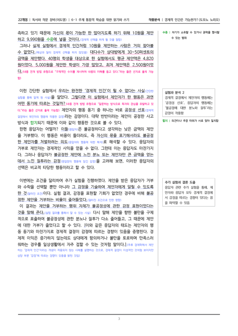 6-1 주제 통합적 학습을 위한 읽기와 쓰기_경제적 인간은 가능한가_작품분석_preview_3
