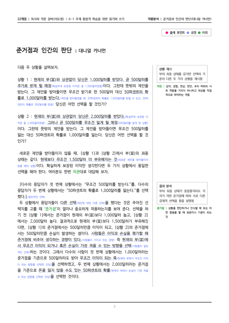 6-1 주제 통합적 학습을 위한 읽기와 쓰기_준거점과 인간의 판단_작품분석_preview_2