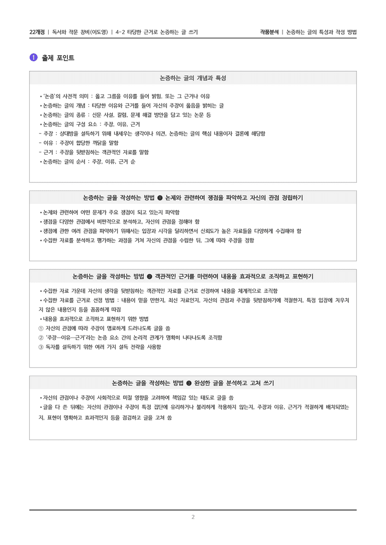 4-2 타당한 근거로 논증하는 글 쓰기_논증하는 글의 특성과 작성 방법_작품분석_preview_2
